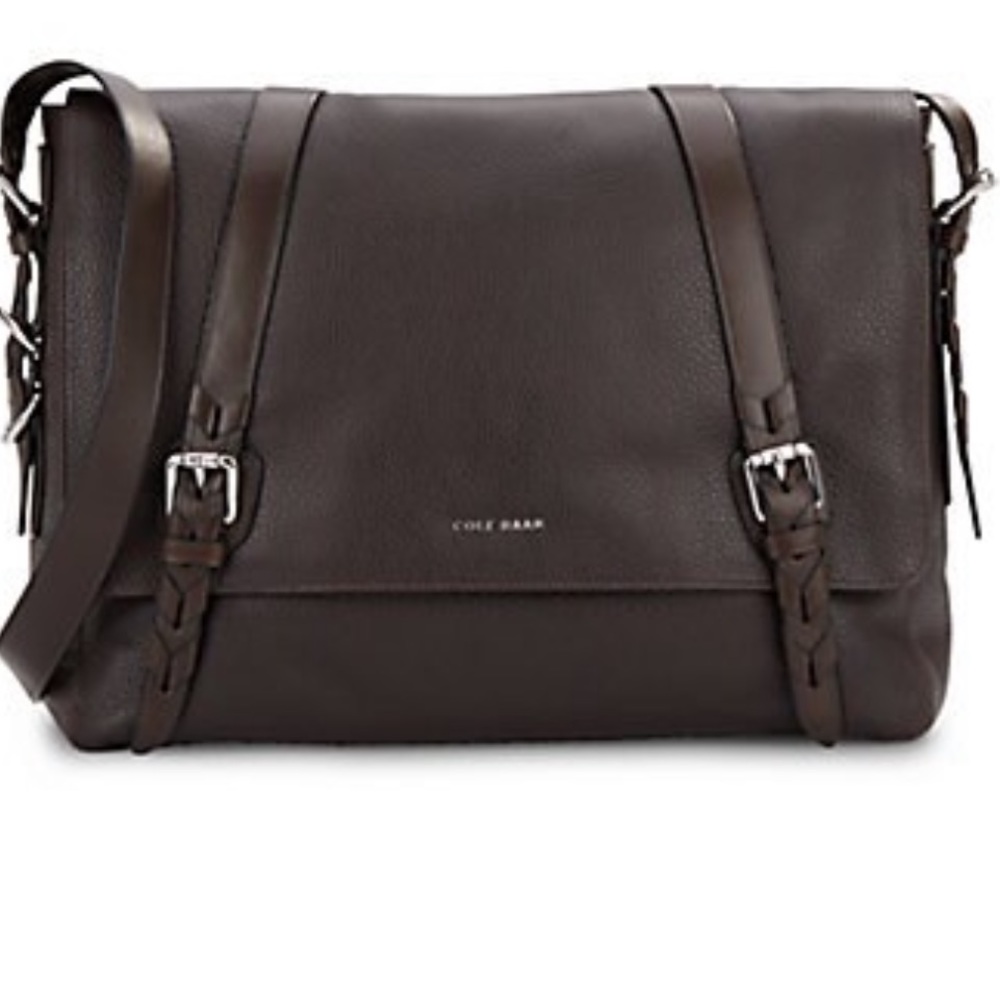Cole Haan Pebbled Leather Messenger Bag
